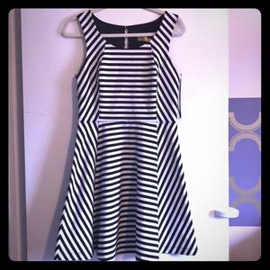 Black and White Striped Dress